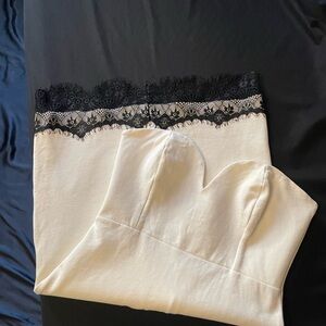 Foreign Exchange Strapless Black and White Dress